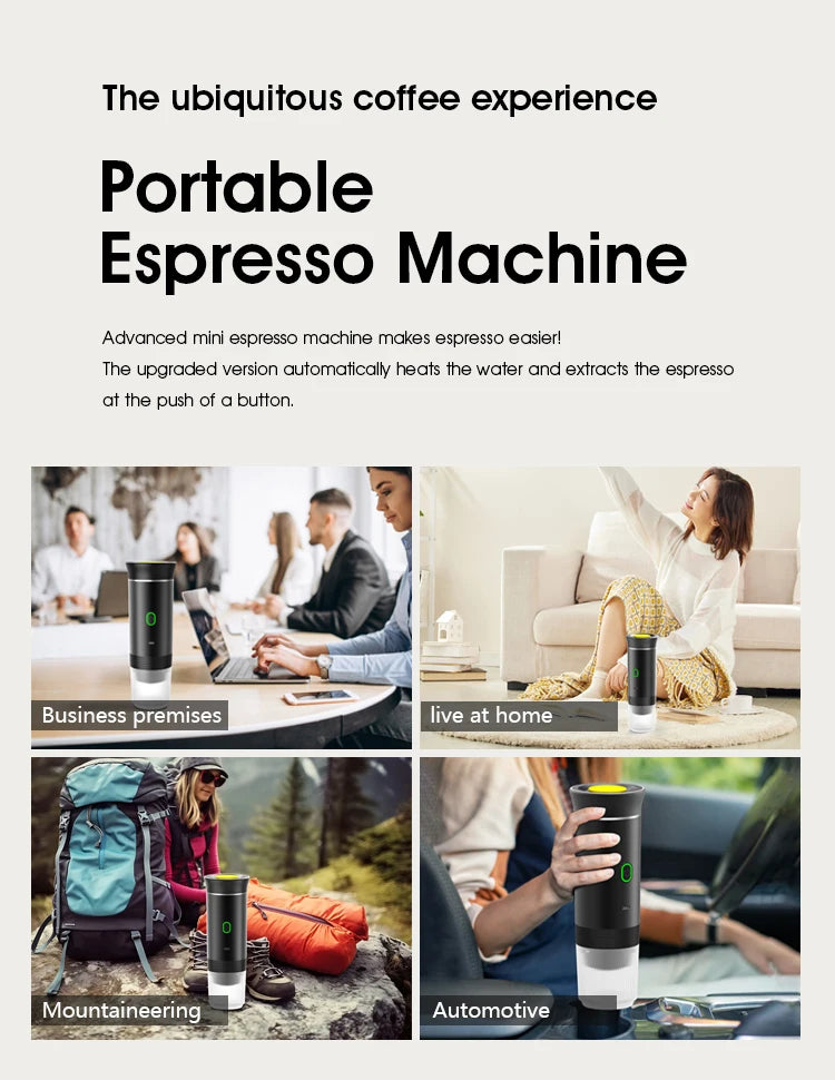 Cafeteira Portátil USB café moído ou cápsulas