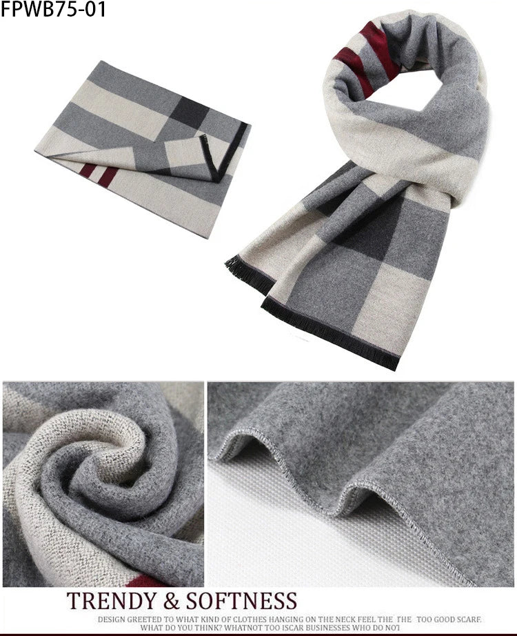 Cachecol Masculino Xadrez — Estilo e Conforto para os Dias Frios