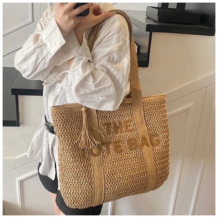 Bolsa de Palha Estilo Francês