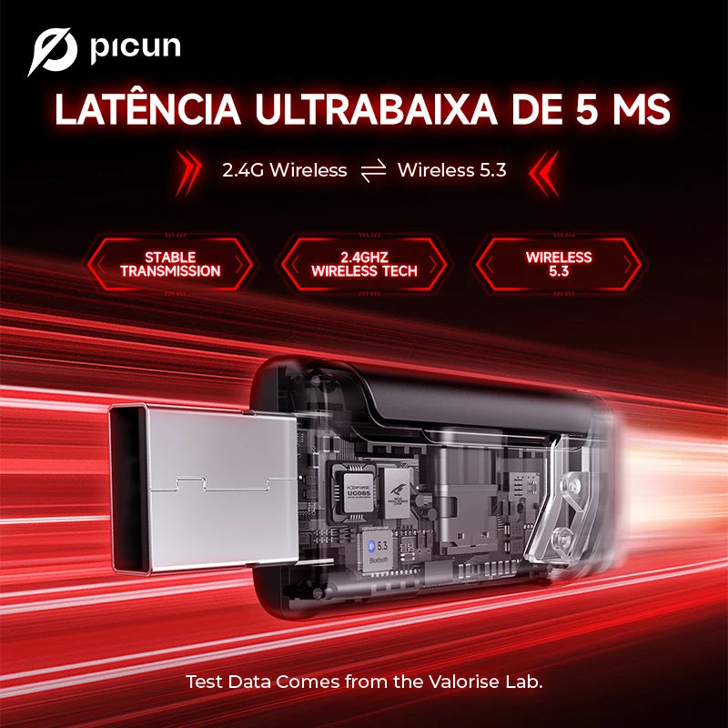 Fone de Ouvido Gamer Sem Fio - 7.1 Surround, Bluetooth 5.3 e Alta Duração de Bateria