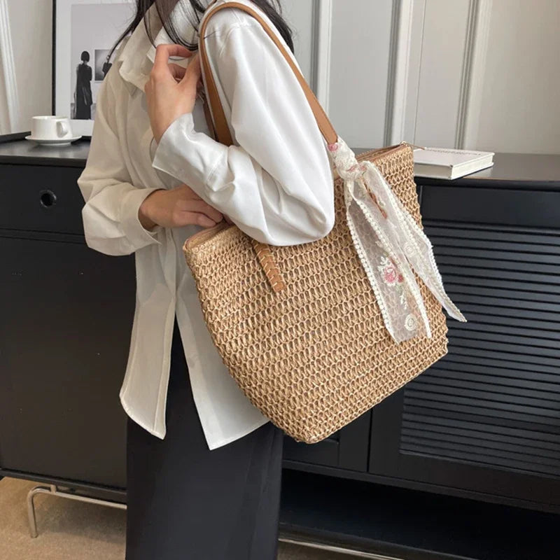 Bolsa Tote de Palha