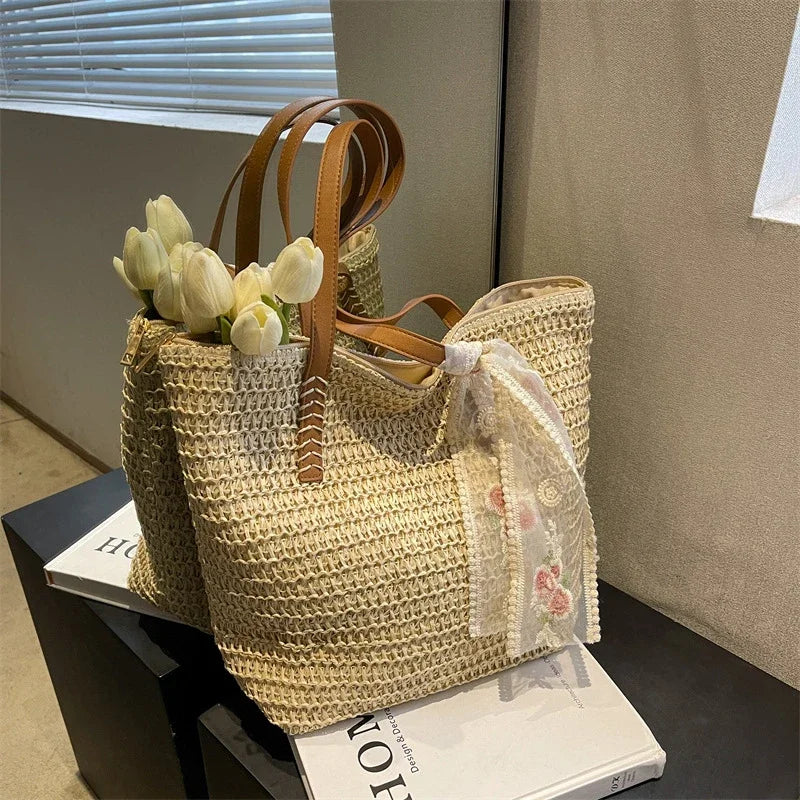 Bolsa Tote de Palha