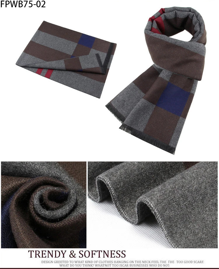 Cachecol Masculino Xadrez — Estilo e Conforto para os Dias Frios