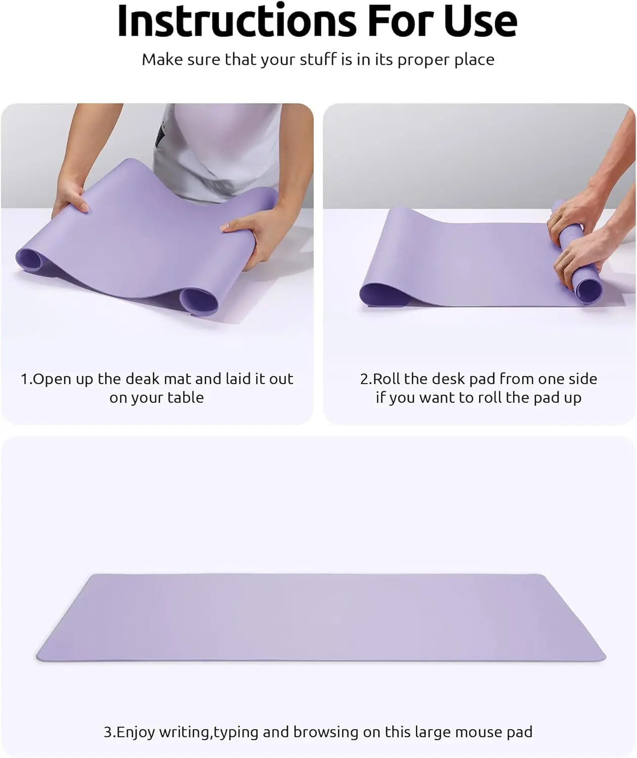 Grande Mouse Pad Protetor de Mesa Couro PU
