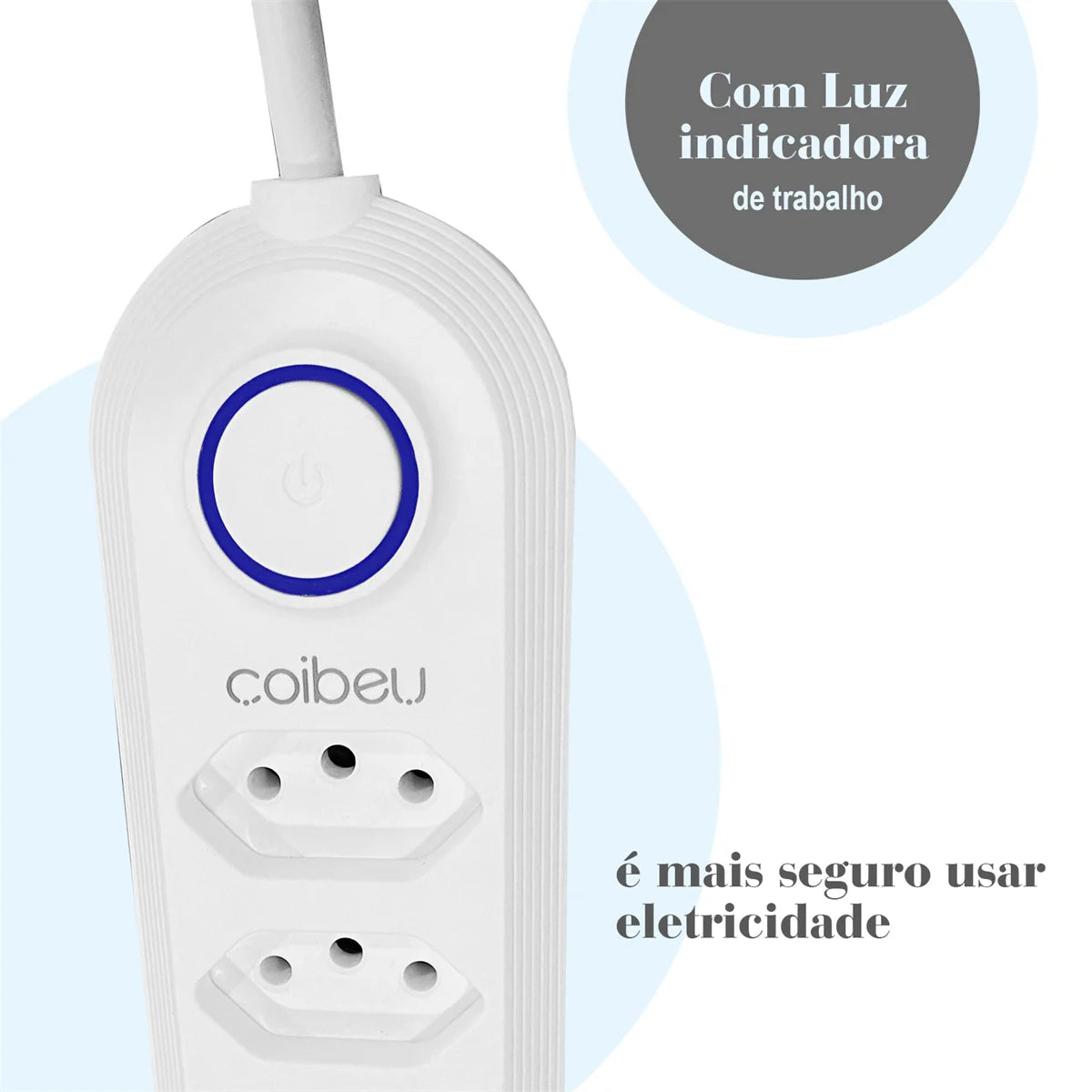 Régua Extensão de Tomadas e Porta USB