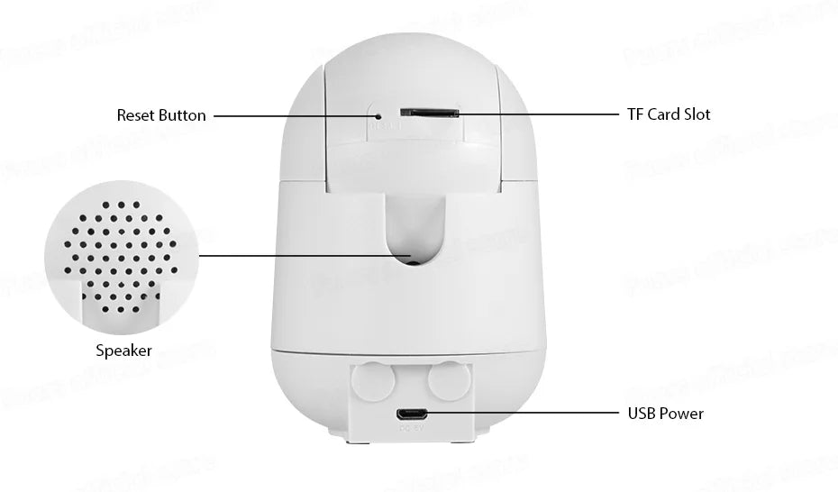 Camera WiFi Inteligente com Suporte Ajustável 4K 8MP – Rastreamento AI e Armazenamento de Até 128GB