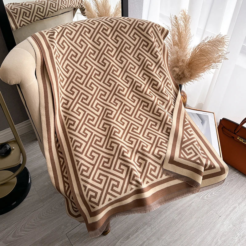 Cachecol Luxo Inverno Macio e Quente