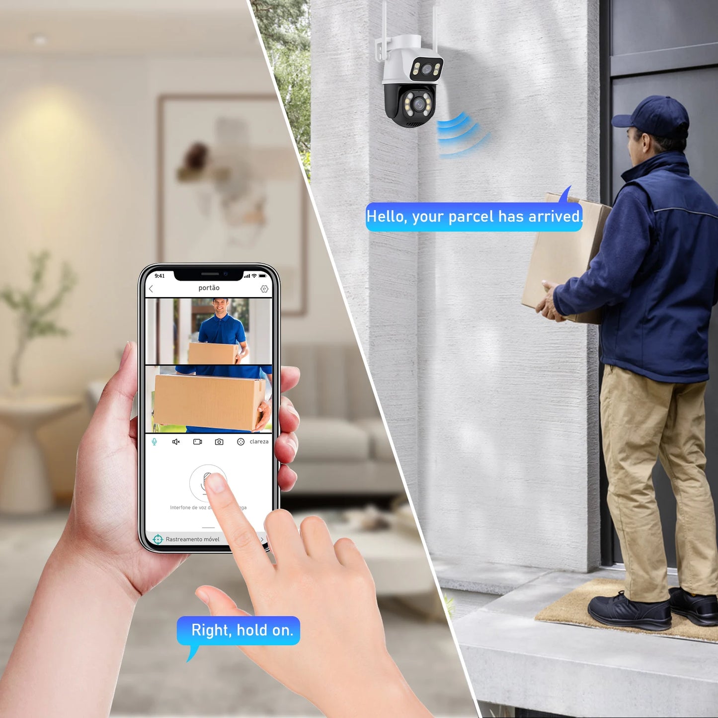 Câmera de Segurança Wi-Fi 4K Ultra HD à Prova d’Água