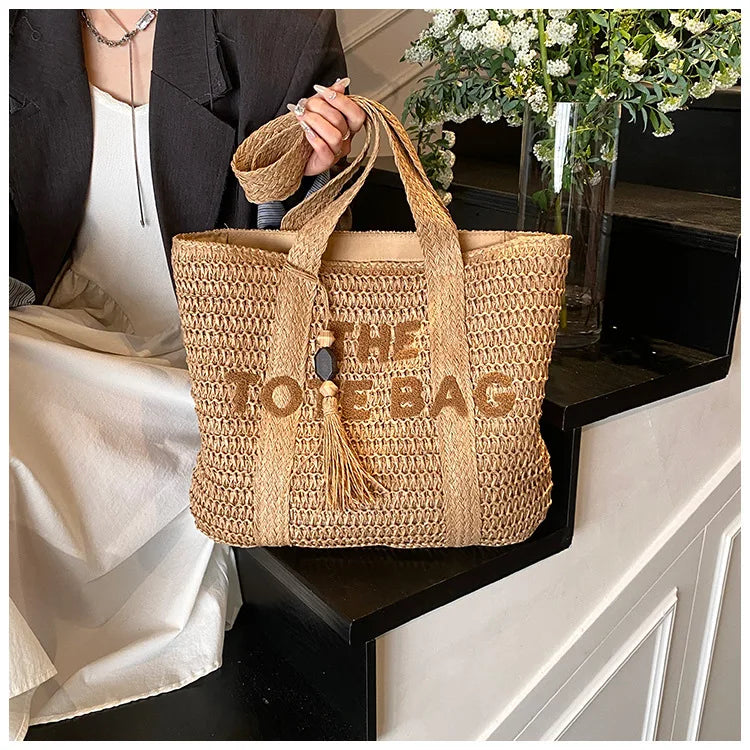 Bolsa de Palha Estilo Francês