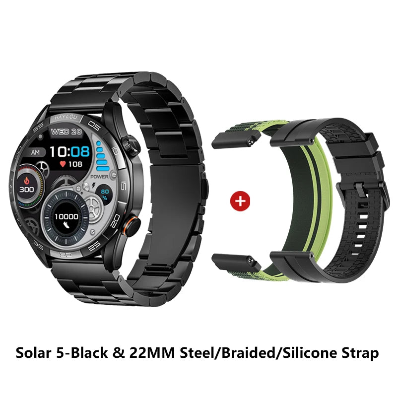 Smartwatch Solar 5 com Chamadas Bluetooth