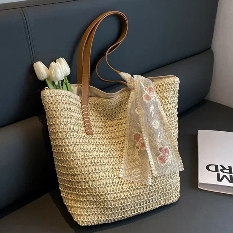 Bolsa Tote de Palha