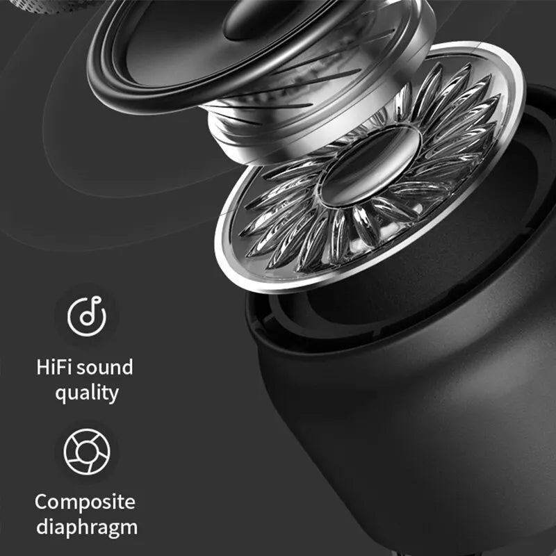 Alto-falante Bluetooth Portátil – Som Estéreo com Graves Potentes e Carregamento USB