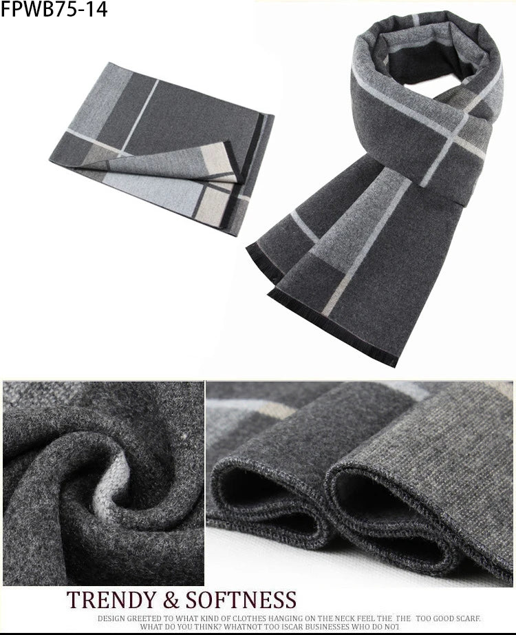 Cachecol Masculino Xadrez — Estilo e Conforto para os Dias Frios