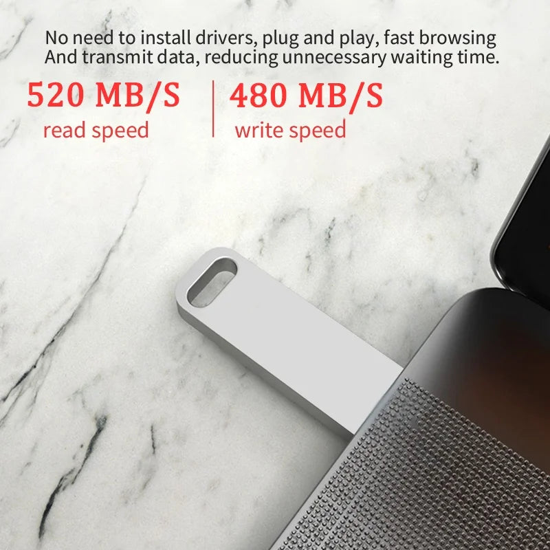 Pen Drive USB 3.2 – Alta Velocidade, Tipo-C, à Prova d’Água