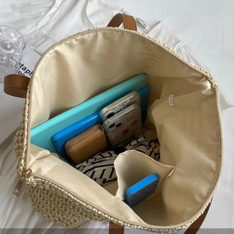 Bolsa Tote de Palha