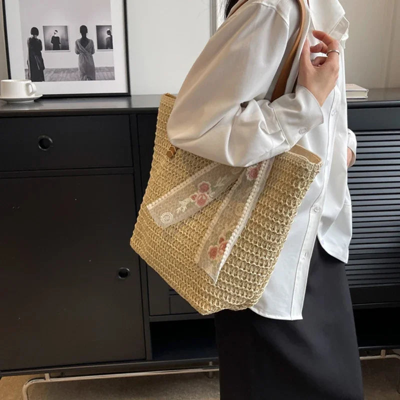 Bolsa Tote de Palha