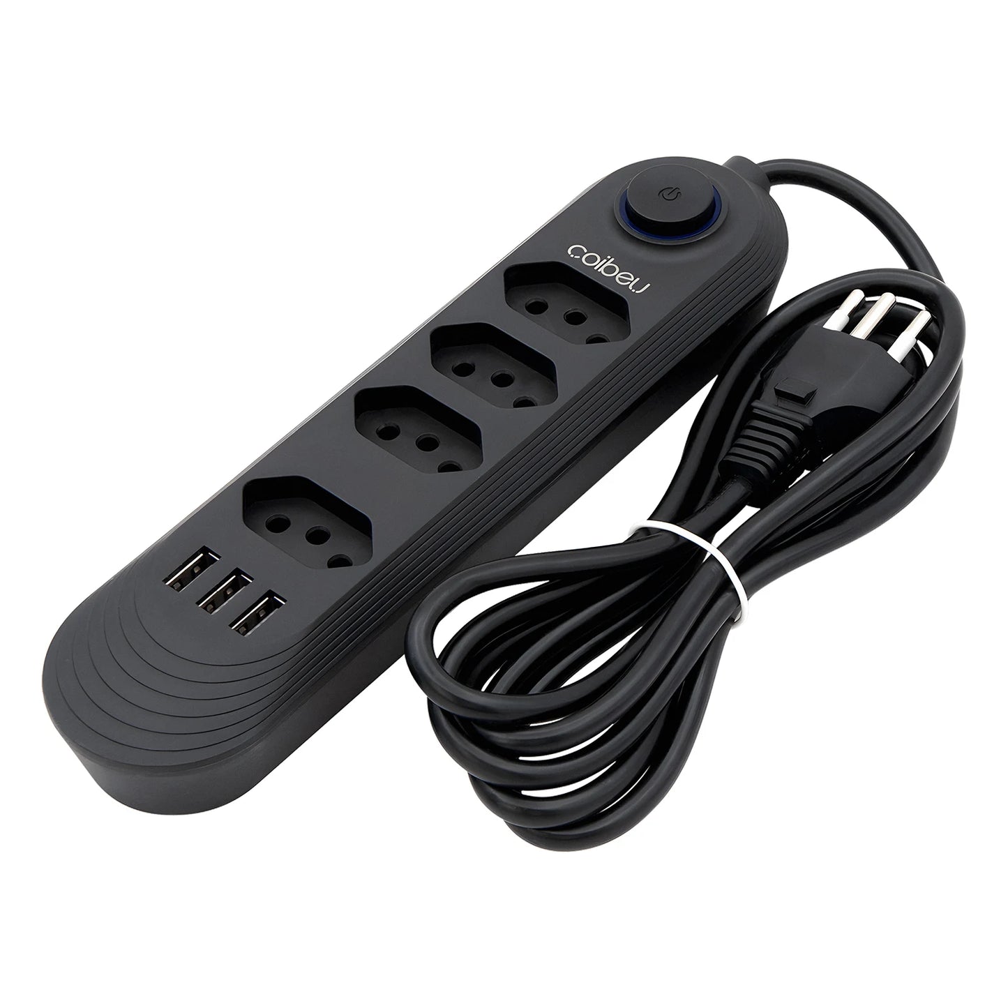Régua Extensão de Tomadas e Porta USB