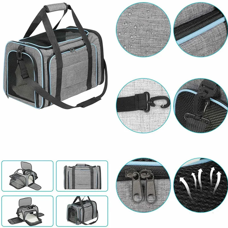 Bolsa de Transporte Pet Expansível e Dobrável