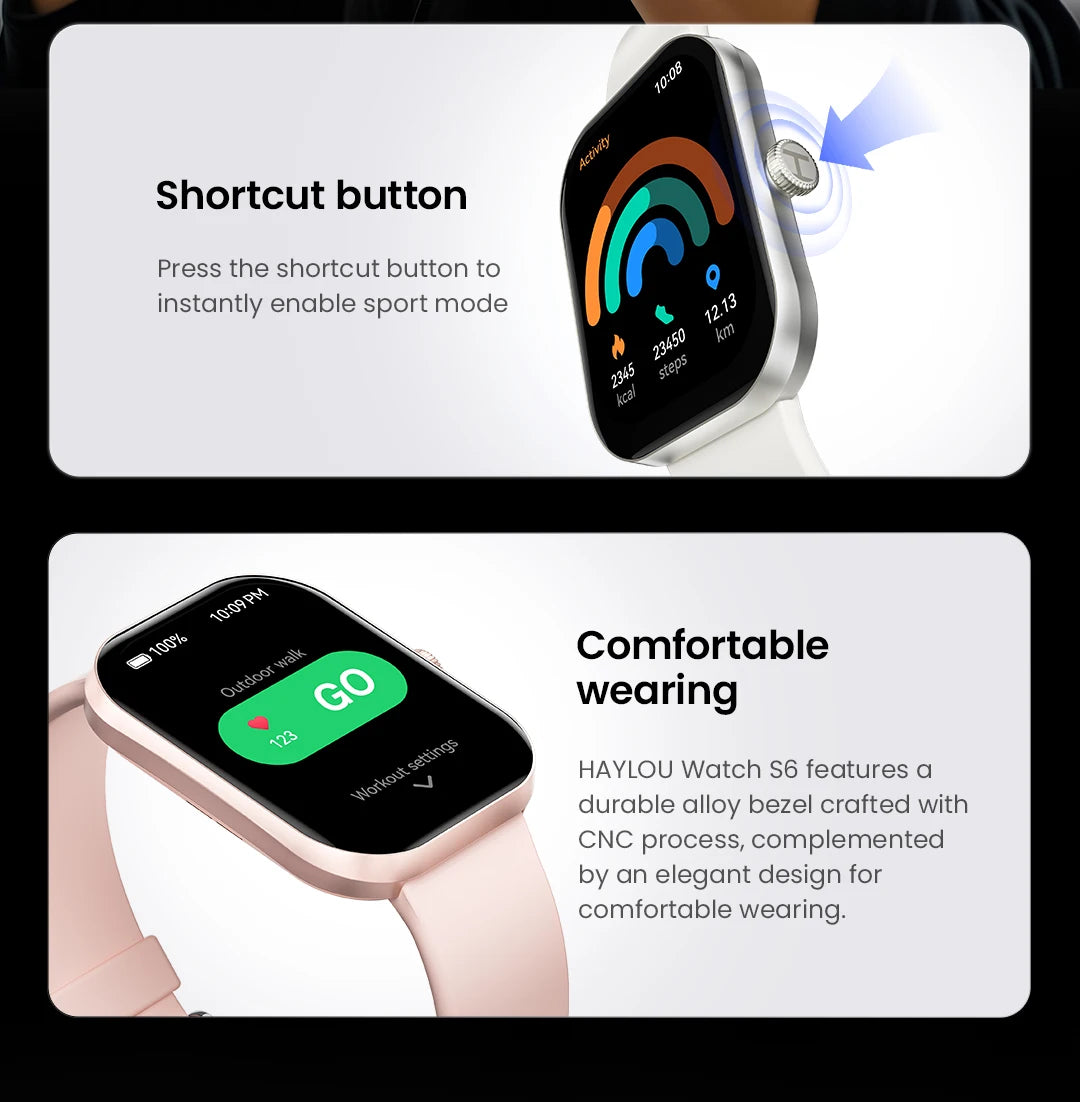 Smartwatch S6 Chamadas Bluetooth