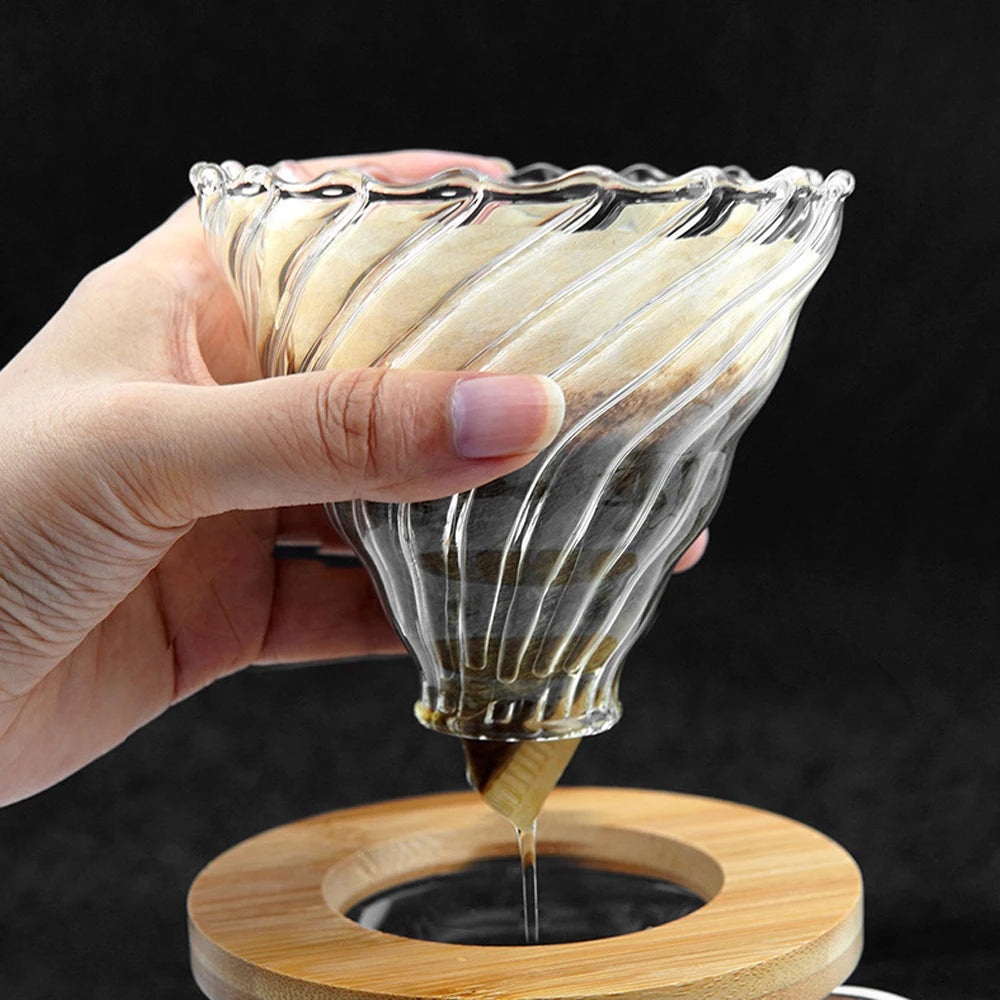 Conjunto de Jarra Borosilicato e Filtro de Café Reutilizável