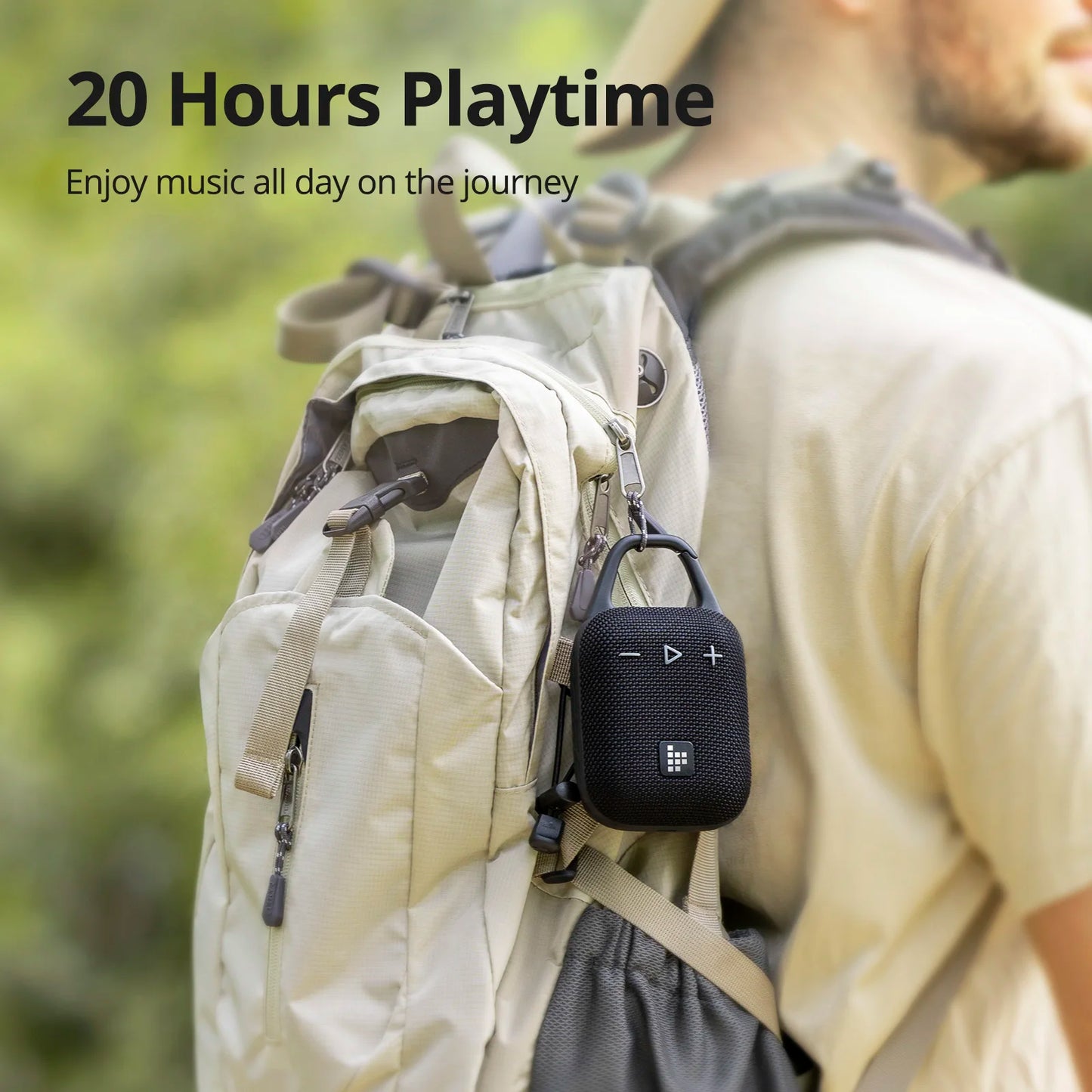 Alto-Falante Bluetooth Portátil com Gancho