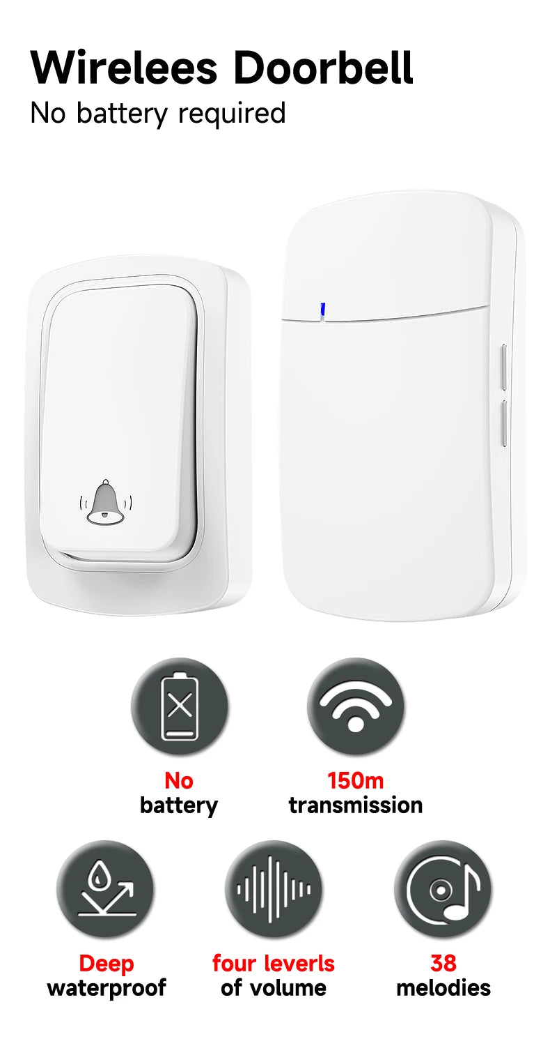 Campainha Sem Fio IP44 à prova-d’água