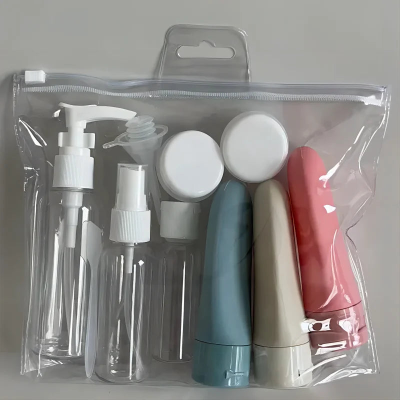 Bolsa Kit de Frascos para Viagem 11 Peças