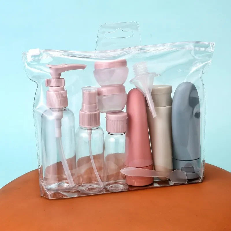Bolsa Kit de Frascos para Viagem 11 Peças