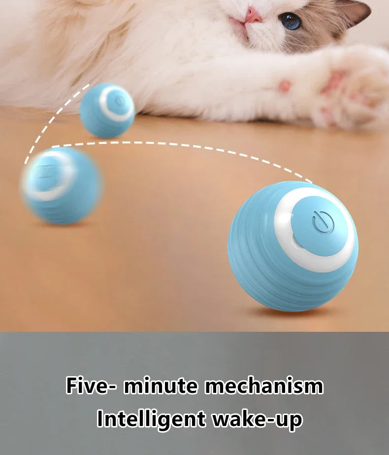 Bola Interativa Inteligente para Gatos – Brinquedo Eletrônico com Rolamento Automático e Efeitos Mágicos