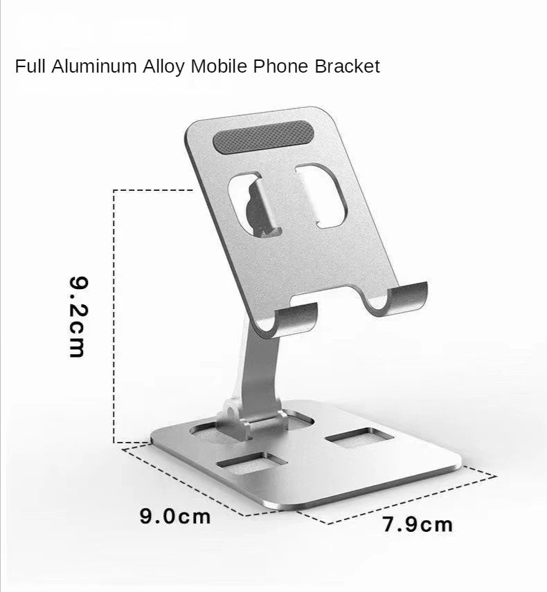 Suporte Universal para Tablet e Celular – Liga de Alumínio, Ajustável e Portátil, Compatível com iPad e Smartphones
