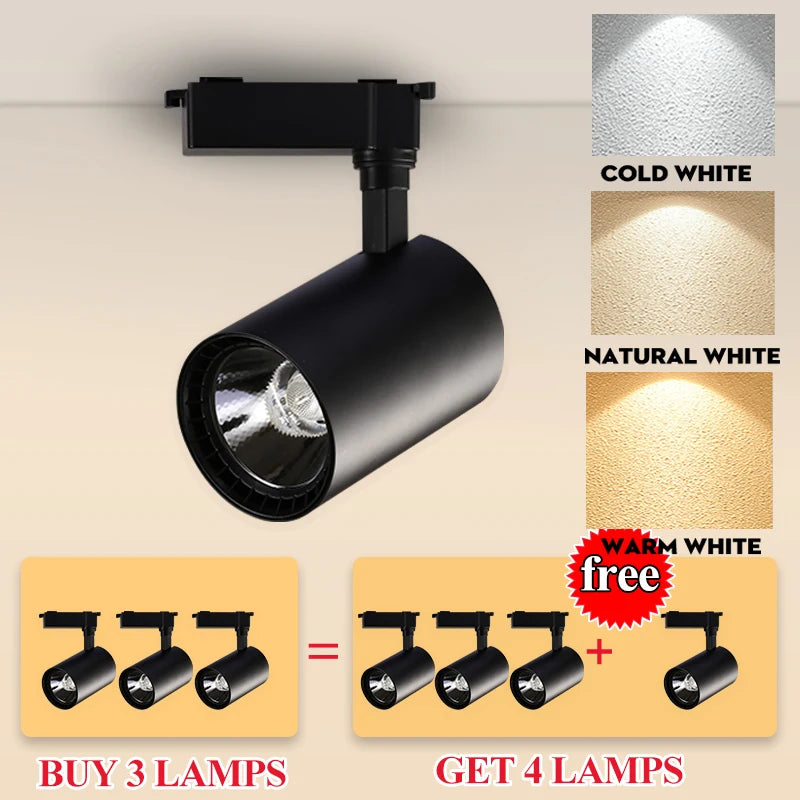 Luminária de Trilho LED – Conjunto Completo
