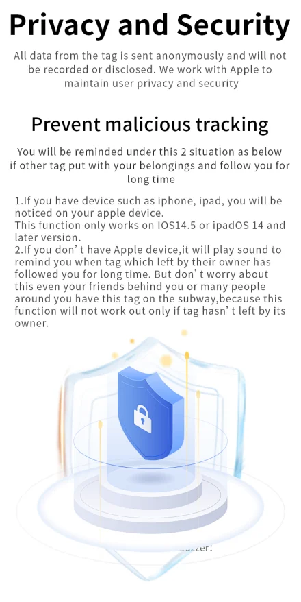 Rastreador Localizador Bluetooth GPS para Apple Find My