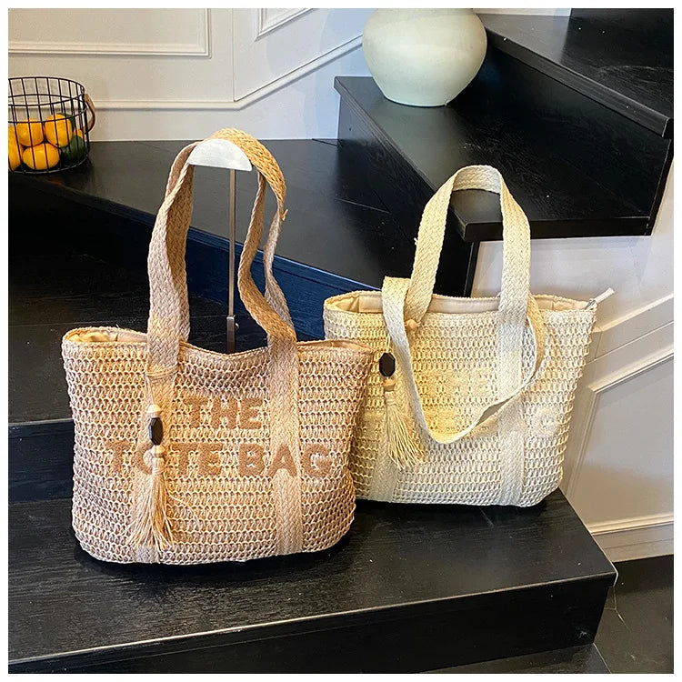 Bolsa de Palha Estilo Francês