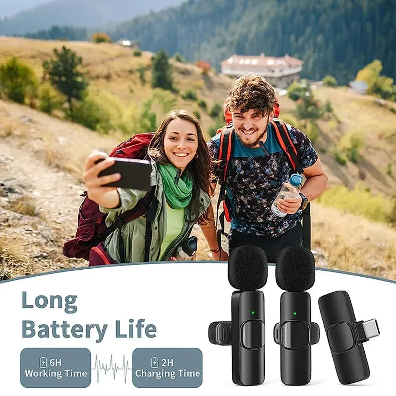 Microfone Sem Fio captação de áudio em 360°