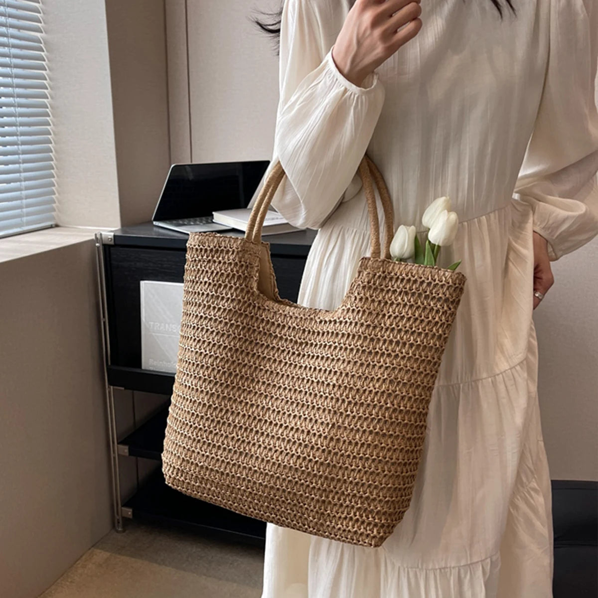 Bolsa Tote de Palha