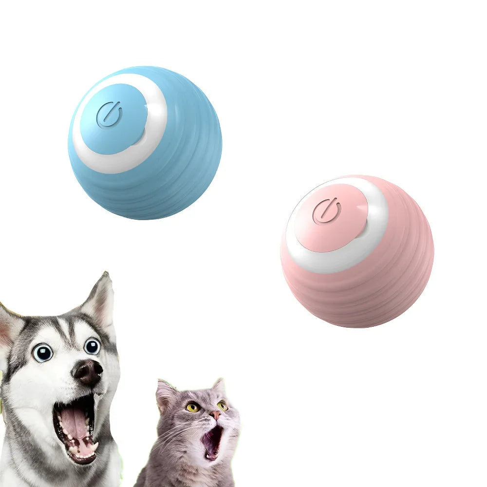Bola Interativa Inteligente para Gatos – Brinquedo Eletrônico com Rolamento Automático e Efeitos Mágicos