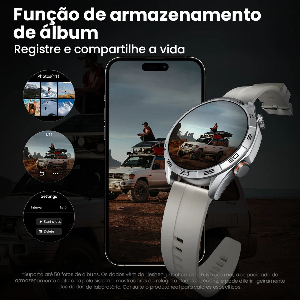 Smartwatch Solar 5 com Chamadas Bluetooth
