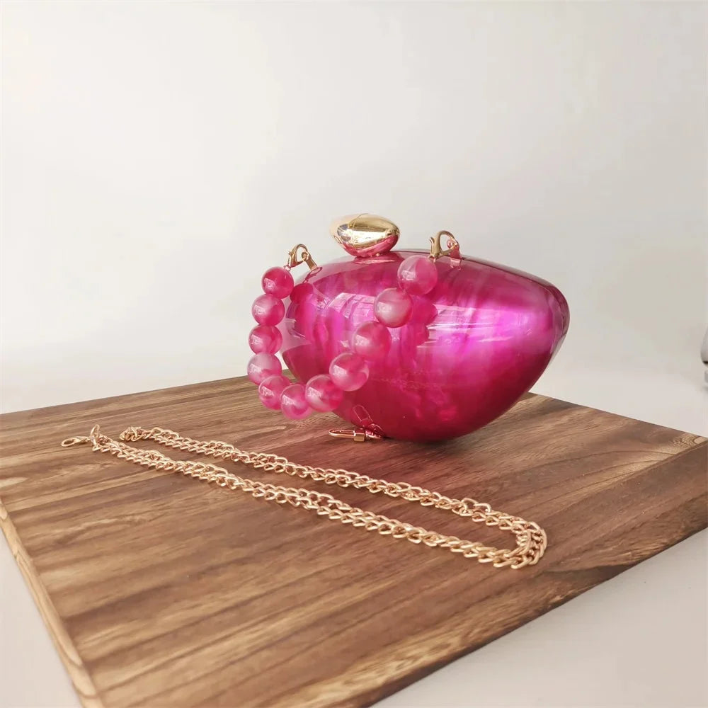 Clutch de Acrílico Mármore