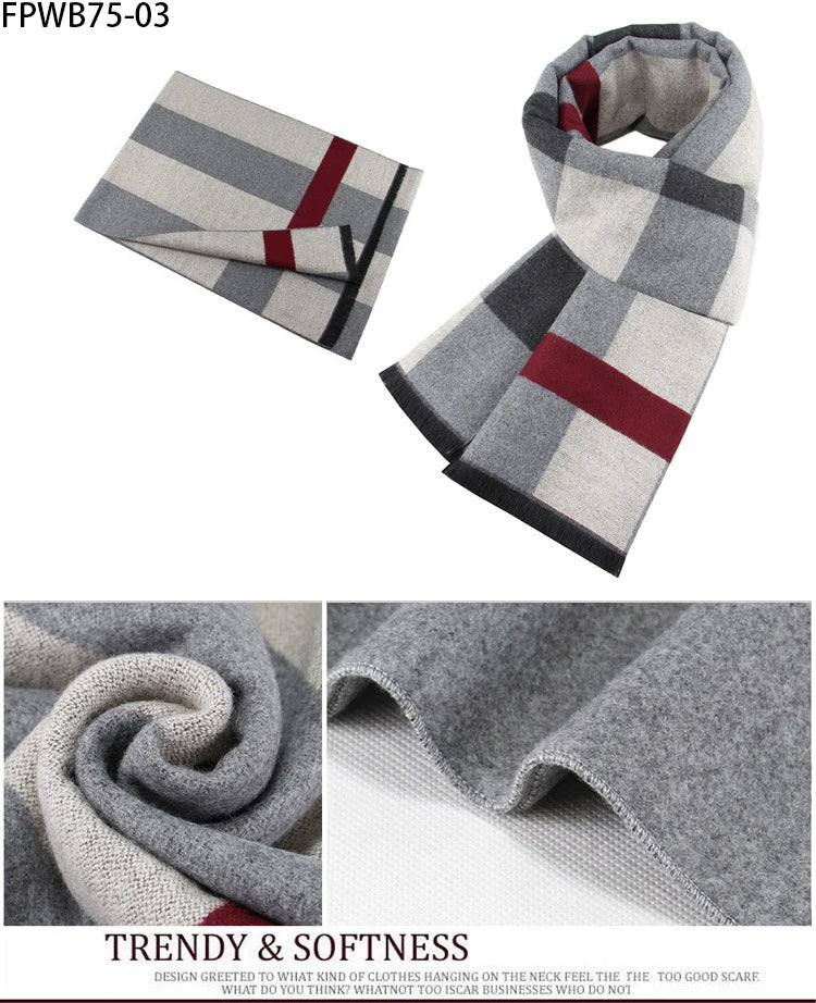 Cachecol Masculino Xadrez — Estilo e Conforto para os Dias Frios