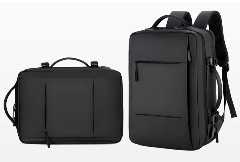 Mochila de Viagem e Trabalho – Impermeável, Expansível, com Porta USB e Compartimento para Notebook 15.6"moch