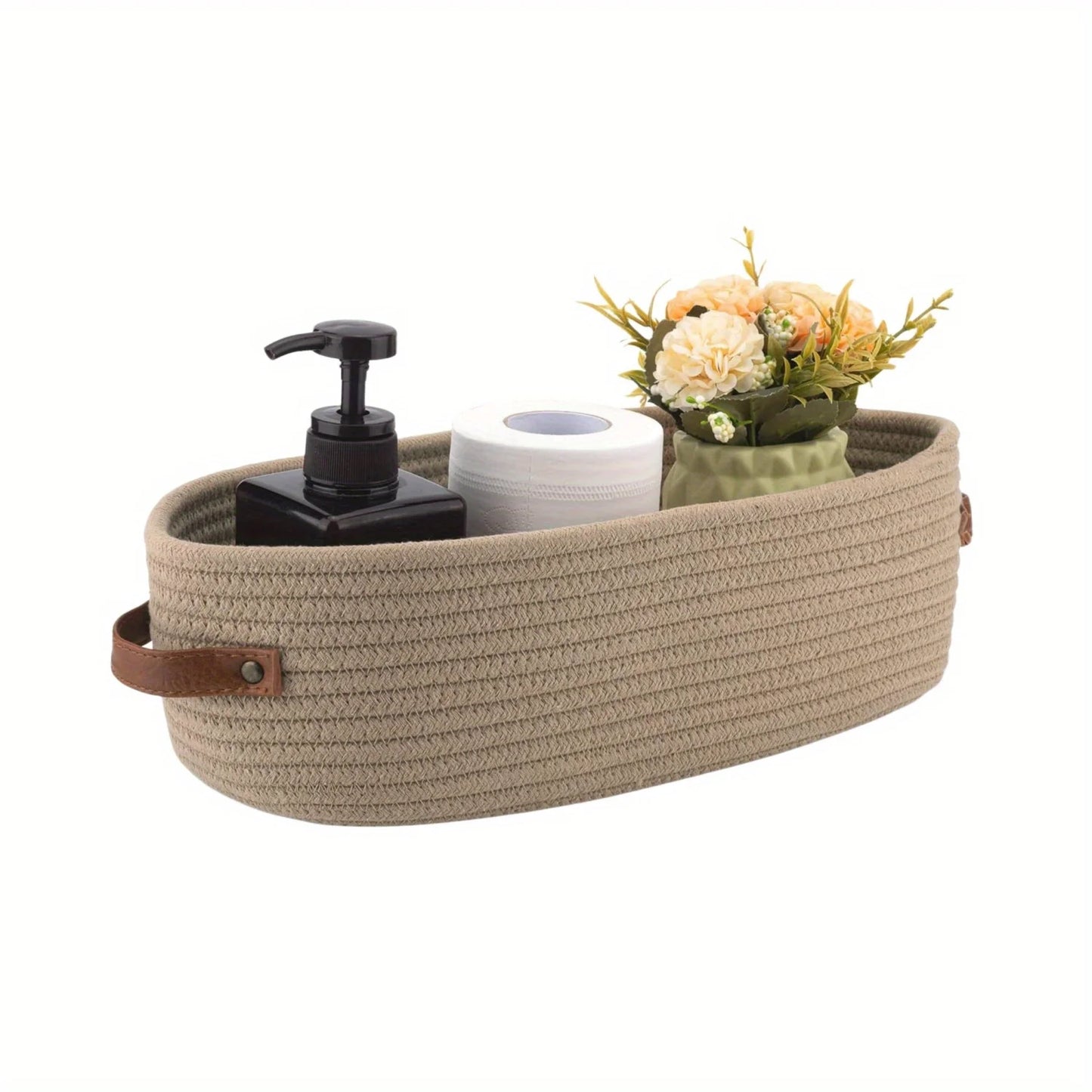 Organizador Multifuncional Cesto Oval Trançado
