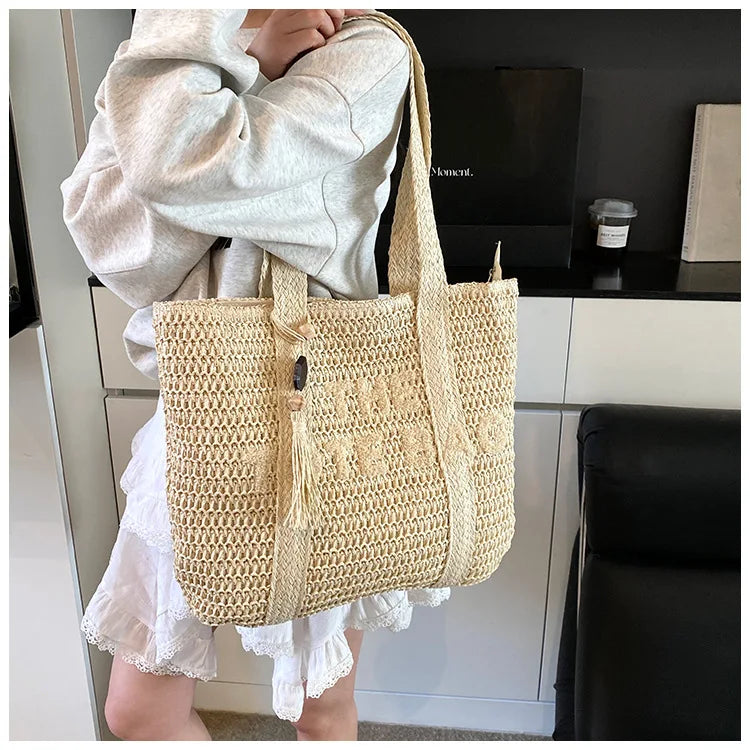 Bolsa de Palha Estilo Francês