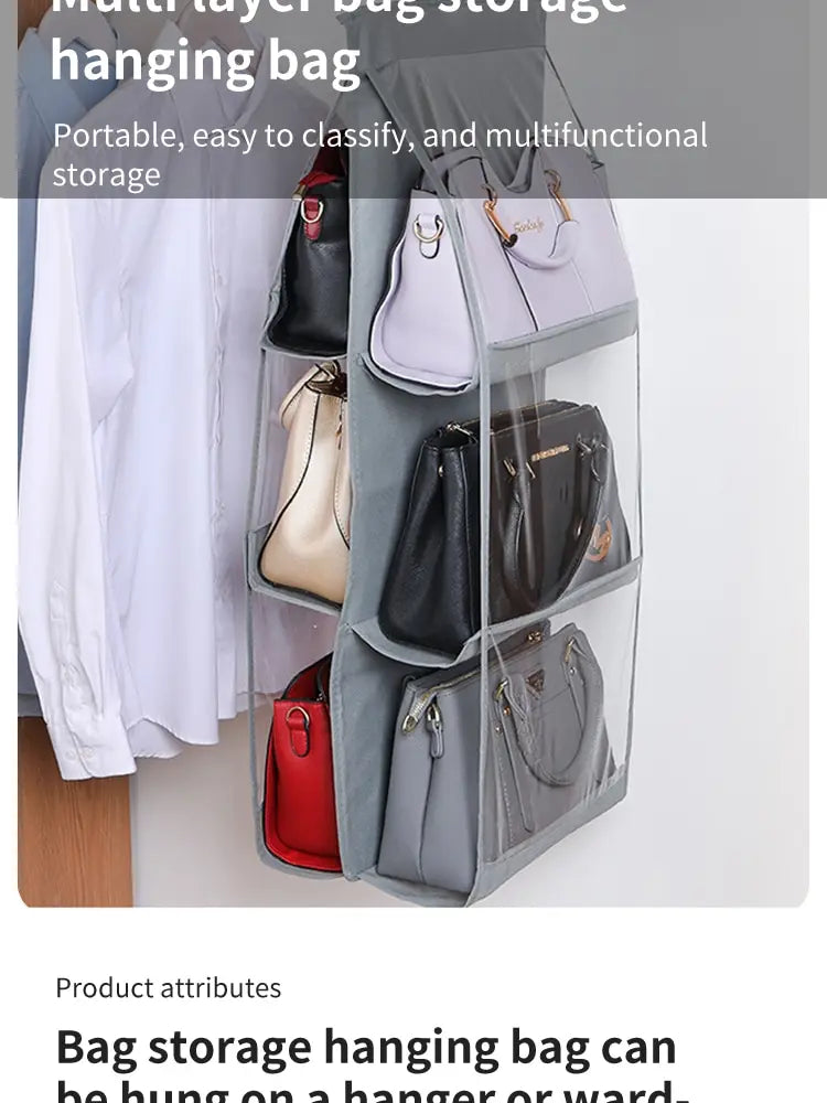 Organizador de Bolsas Suspenso com 6 Bolsos