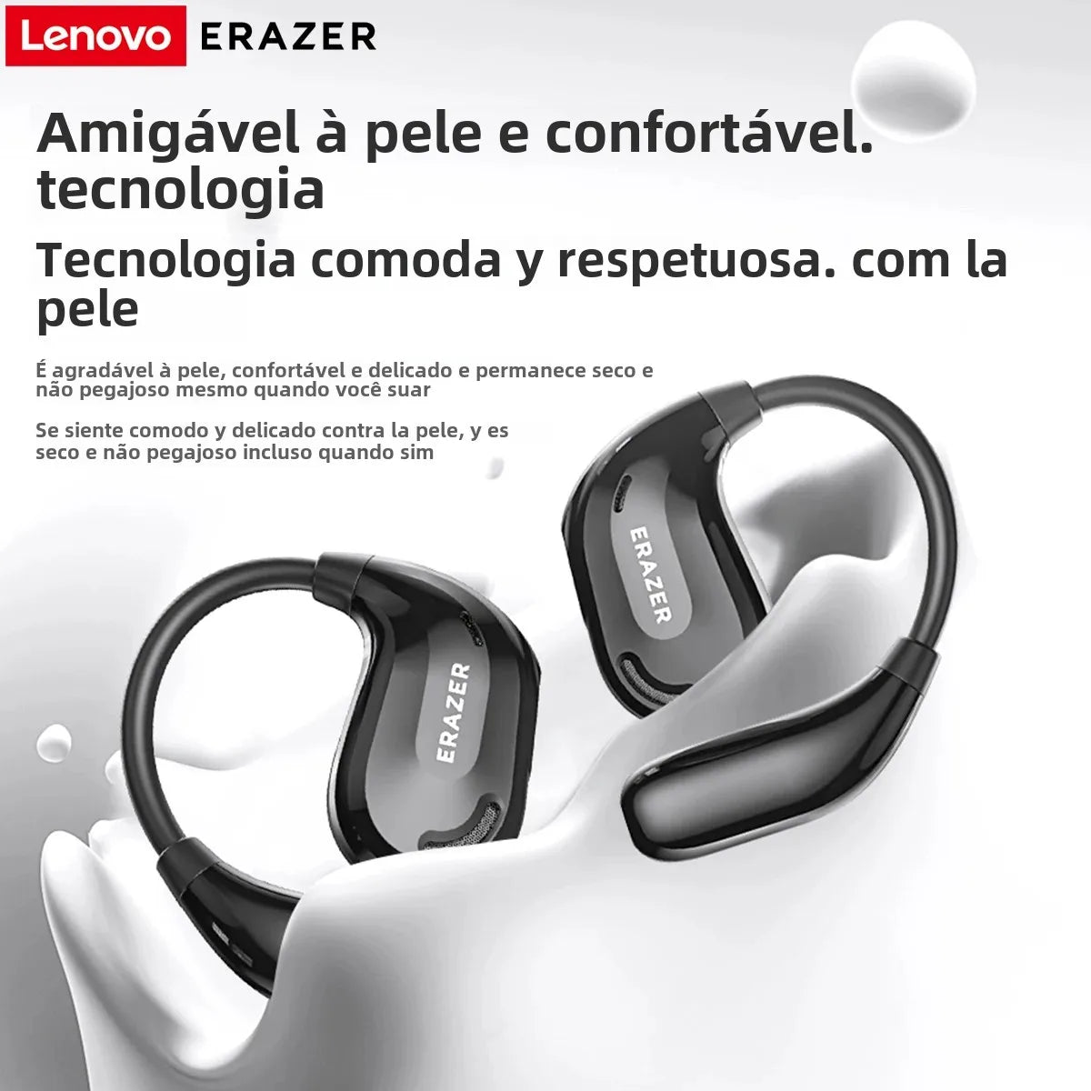 Fones de ouvido AI tradutor sem fio Bluetooth 5.4 135 Idiomas