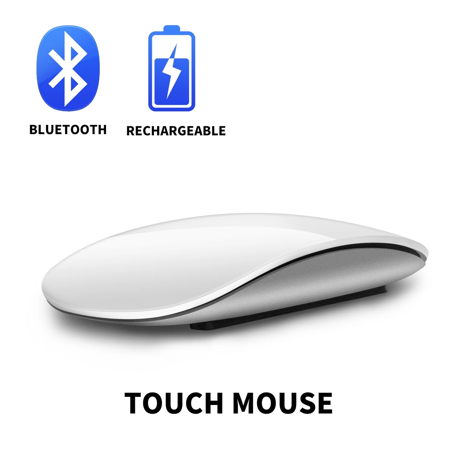 Mouse Bluetooth Silencioso Recarregável Ergonômico