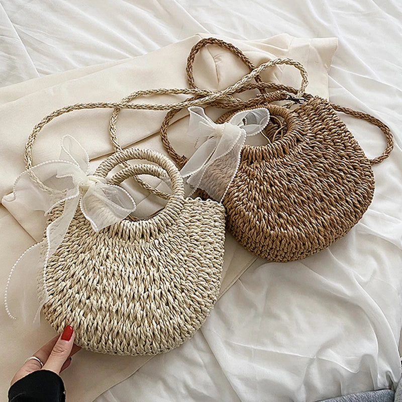 Bolsa Redonda de Palha
