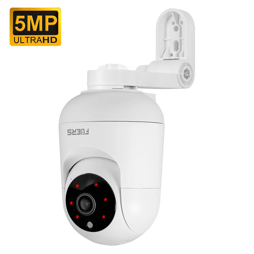 Camera WiFi Inteligente com Suporte Ajustável 4K 8MP – Rastreamento AI e Armazenamento de Até 128GB