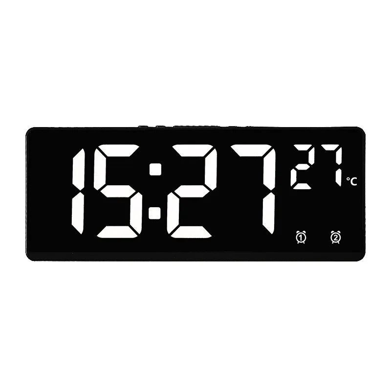 Relógio de Mesa Despertador Digital Portátil de Mesa Temperatura Grande Display