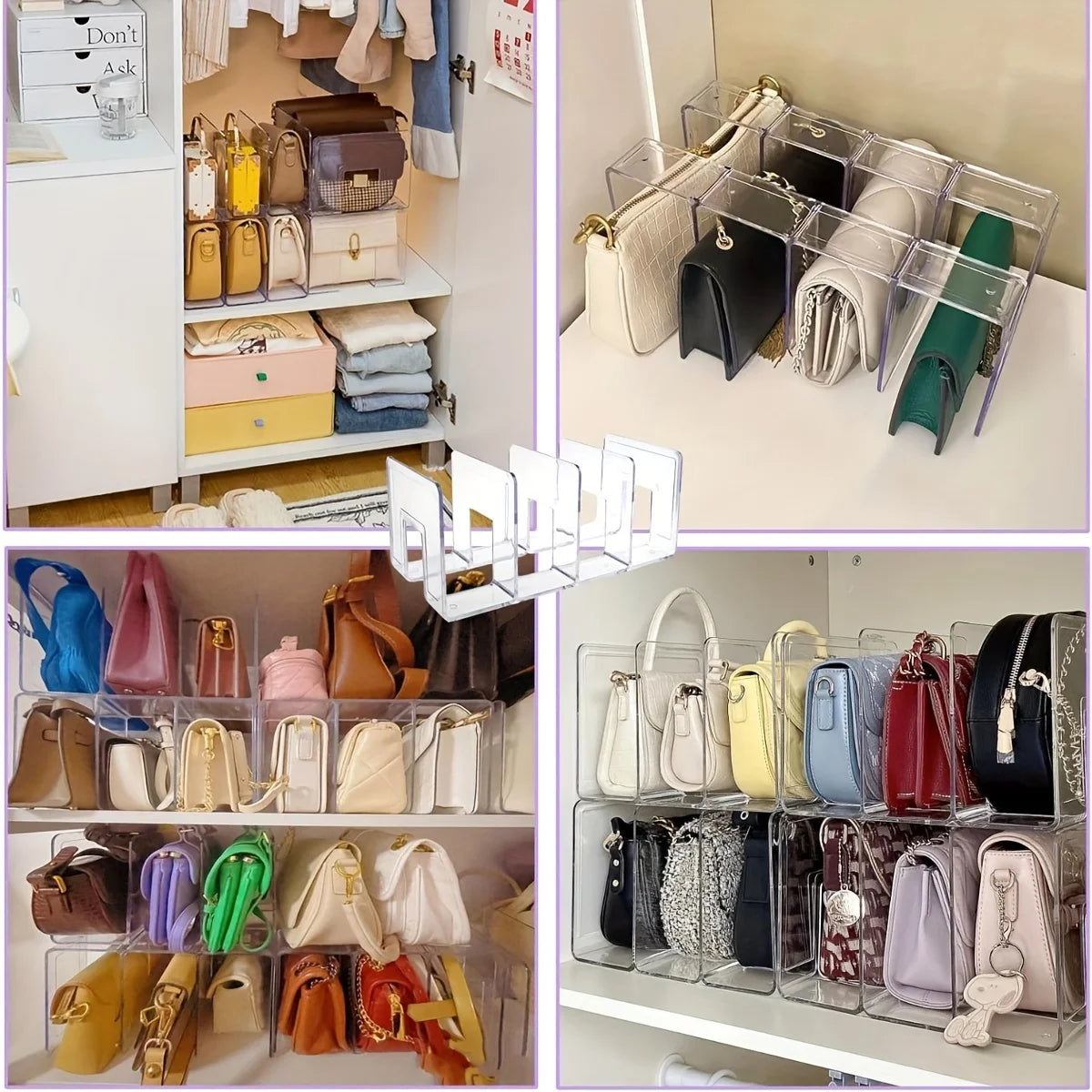 Organizador de Bolsas em Acrílico 2 Peças