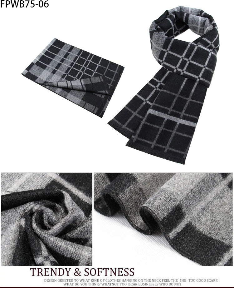 Cachecol Masculino Xadrez — Estilo e Conforto para os Dias Frios